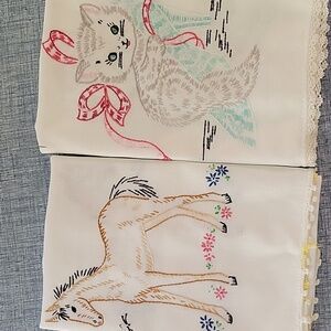 Hand Embroidered Runners Measures 35" By 14" Beautiful Work A Couple Tiny Spots.